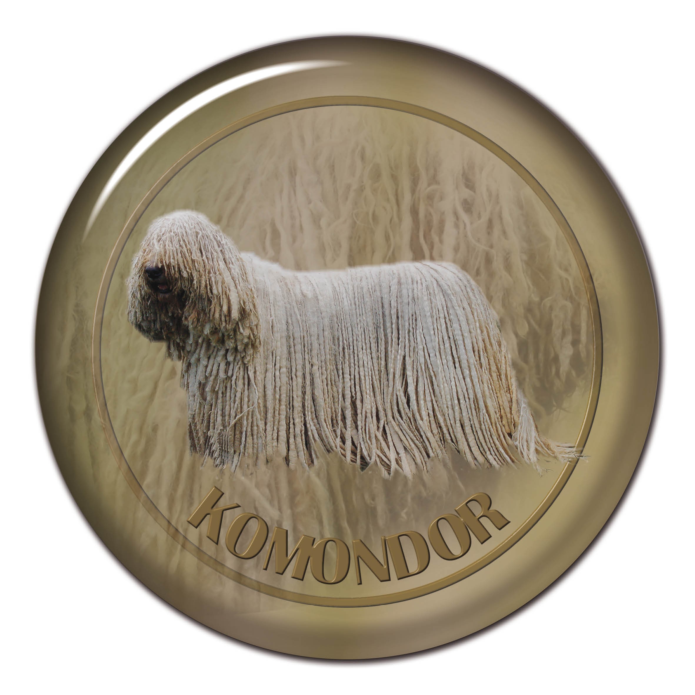 3D sticker Komondor 101 C from AllDogStickers dog breed