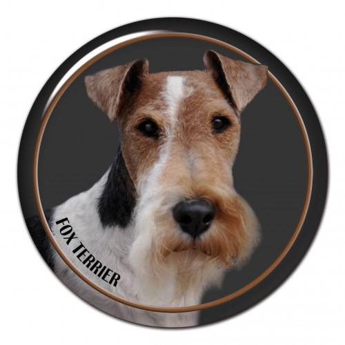 3D sticker Fox Terrier Wire 102 C
