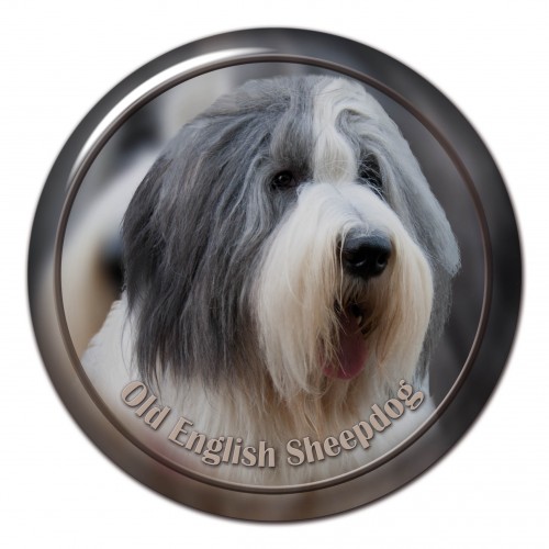 3D sticker Old English Sheepdog 101 C
