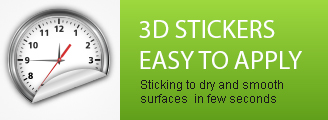 Easy-to-apply 3D stickers